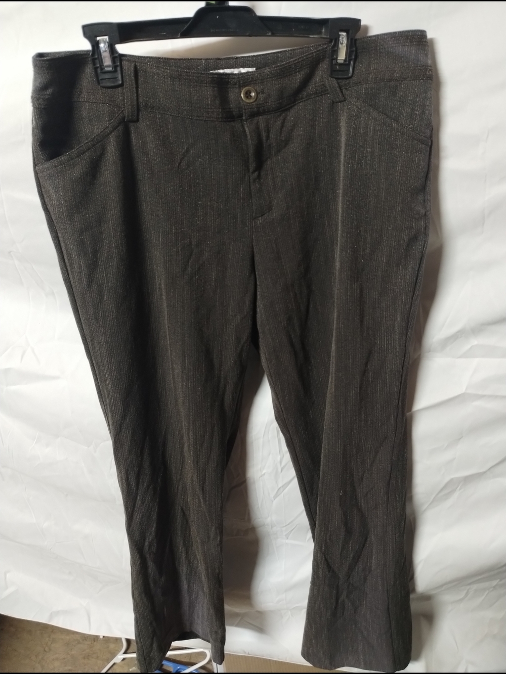 Christopher & Banks Brown Pinstripe Dress Pants